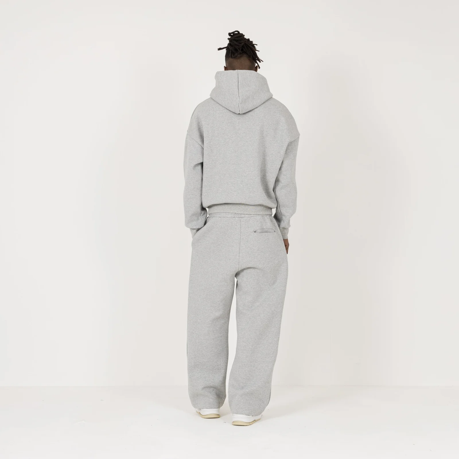 sweat à capuche zippé gris