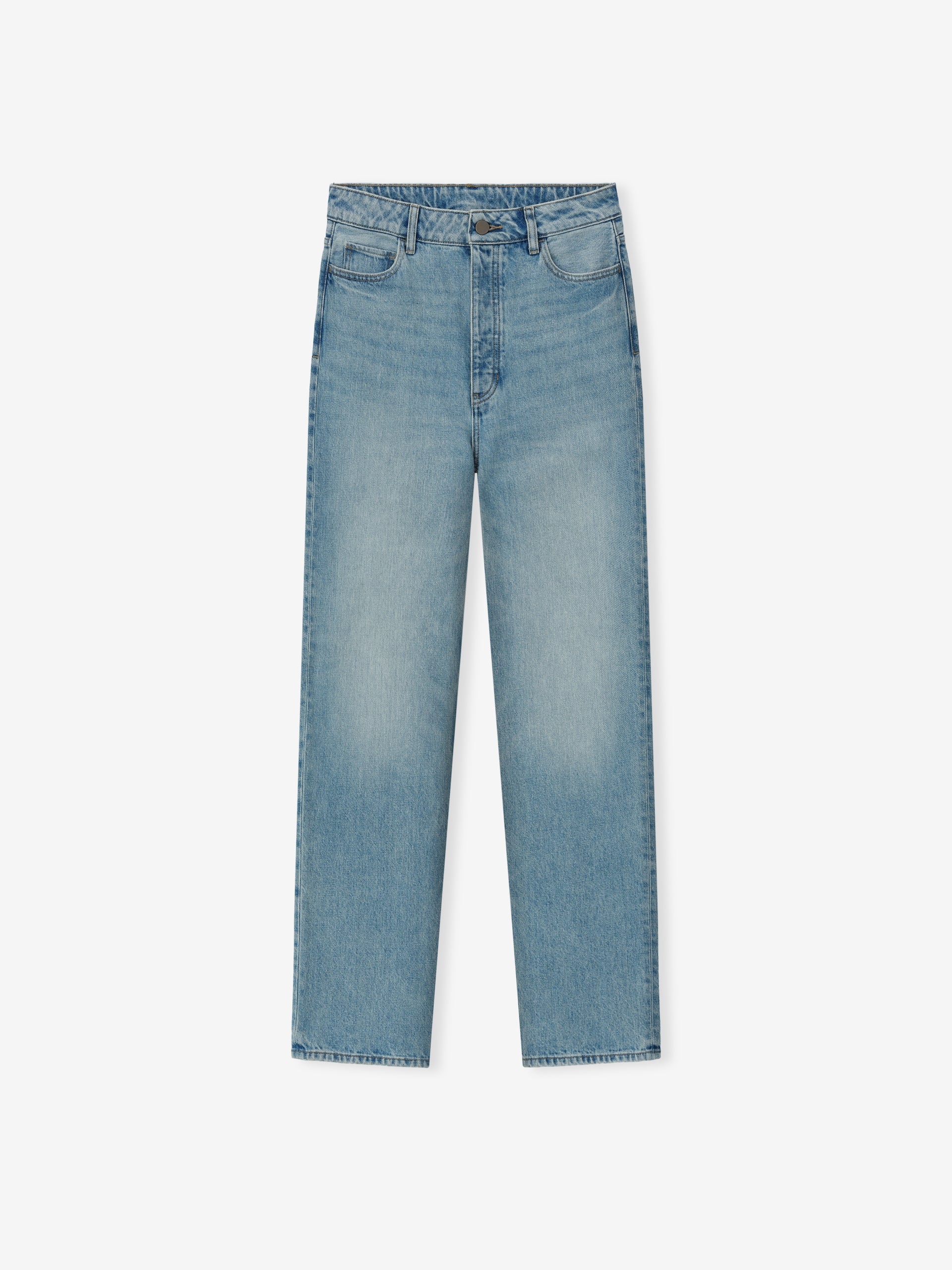 Jean droit en denim pour femme