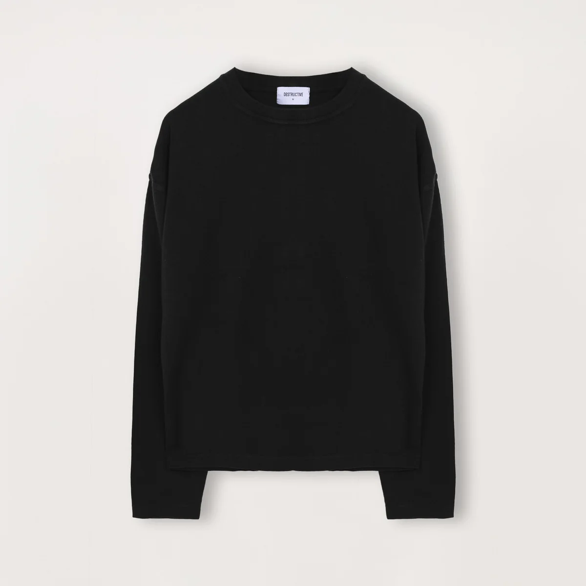 T-shirt court à manches longues homme - Noir