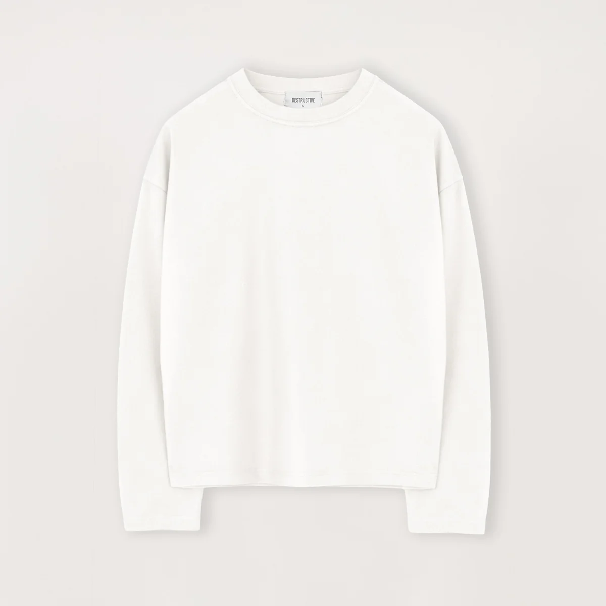 T-shirt court à manches longues homme - Blanc