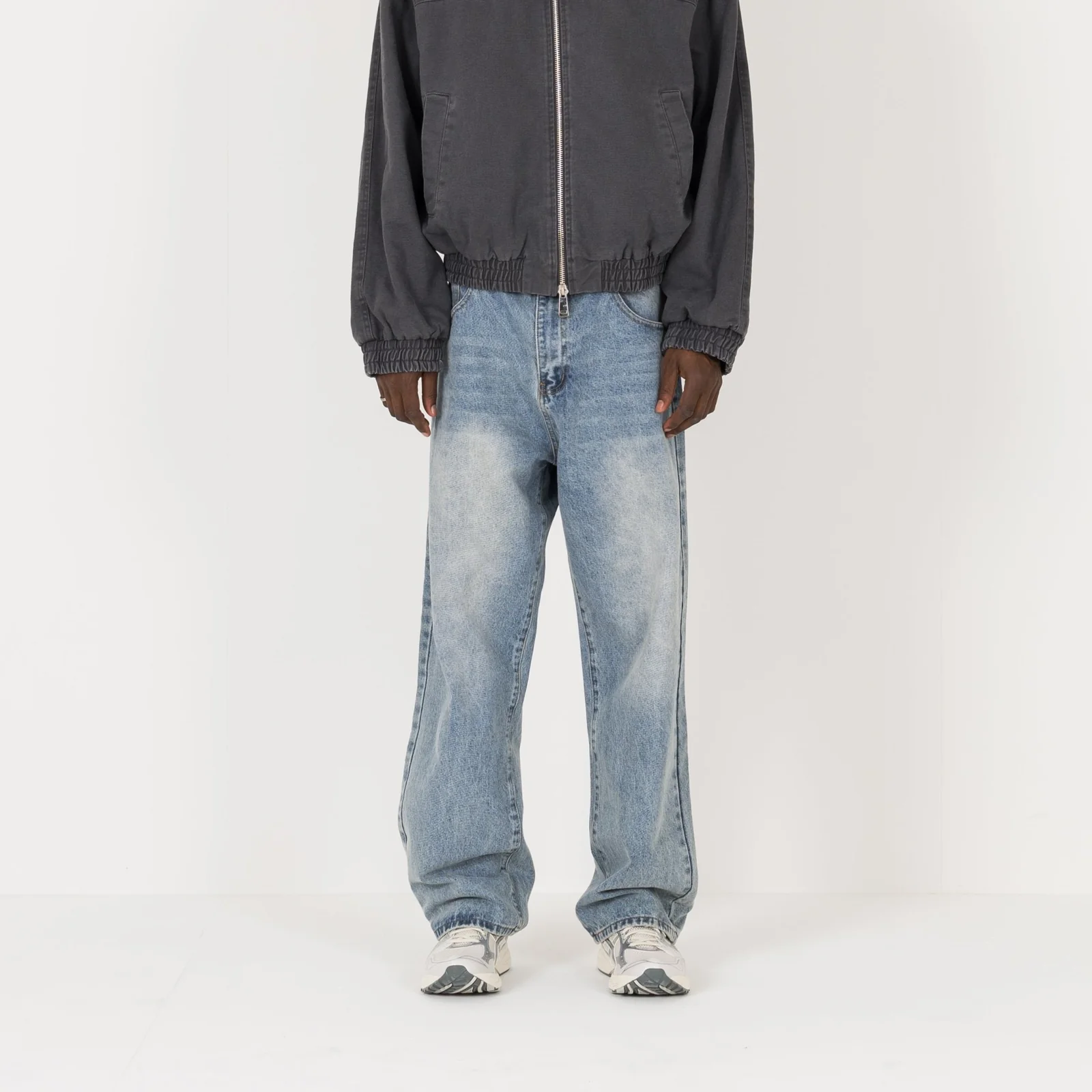 Pantalon jean décontracté homme - Bleu vintage – Image 2